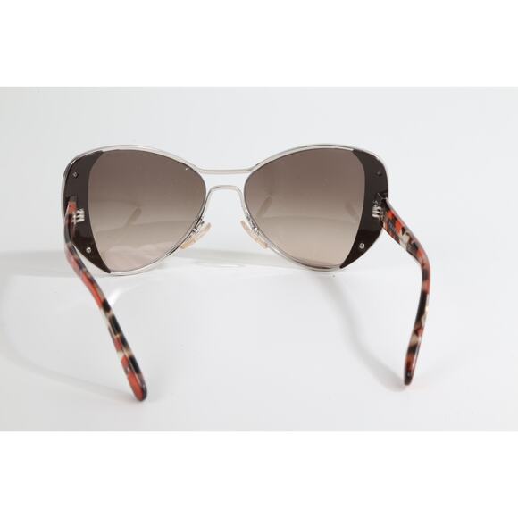 PRADA SPR60S Brown Silver Orange Gradient Sunglasses Aviator Designer Unisex - Picture 6 of 13